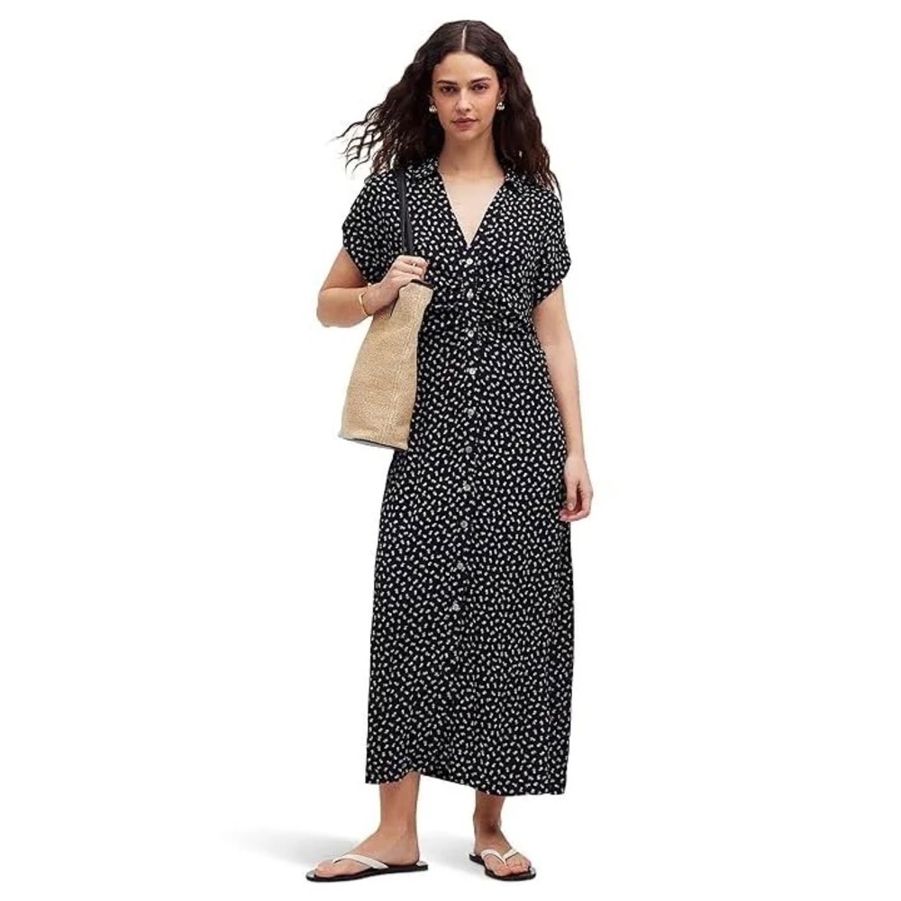 Madewell Button-Front Floral Shirtdress, 8